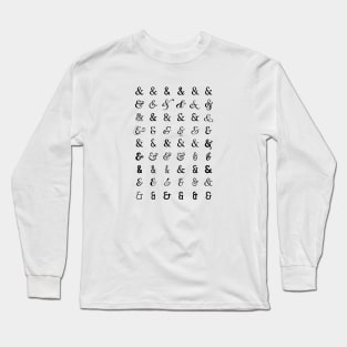 Ampersand signs, ampersand poster Long Sleeve T-Shirt